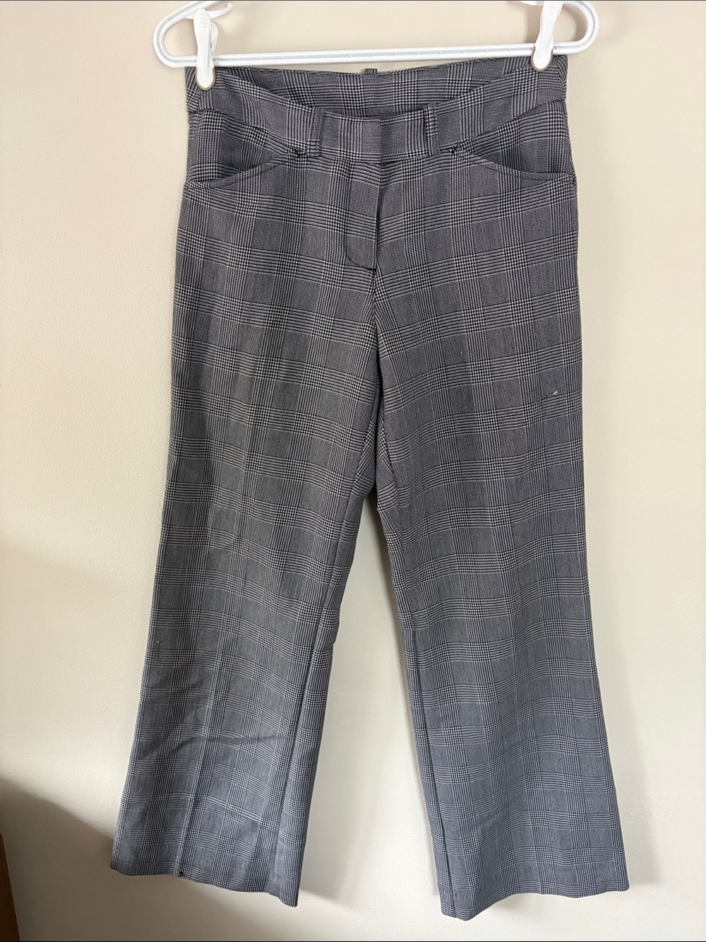 Worthington Black and White Plaid Wide-Leg Pants